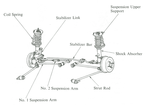 toyota camry rear suspension diagram #5