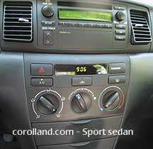 2004 Corolla sport sedan center stack