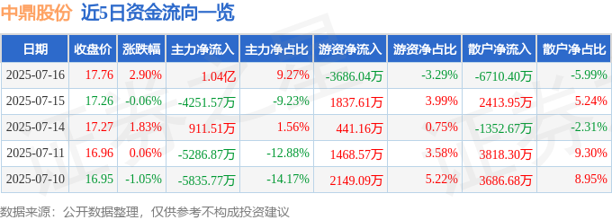 中鼎股份七月资金异动：主力诱多，散户风险增