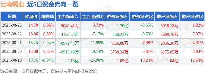 雲南銅業股價解析：資金流向、業績風險與投資策略